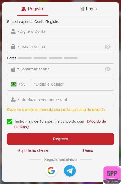 Experiência de Jogos 5pp.com